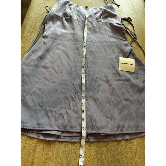 Superdown NWT Tanea Mini Dress Lavender Strappy Bow Ties Size Medium - Picture 6 of 9